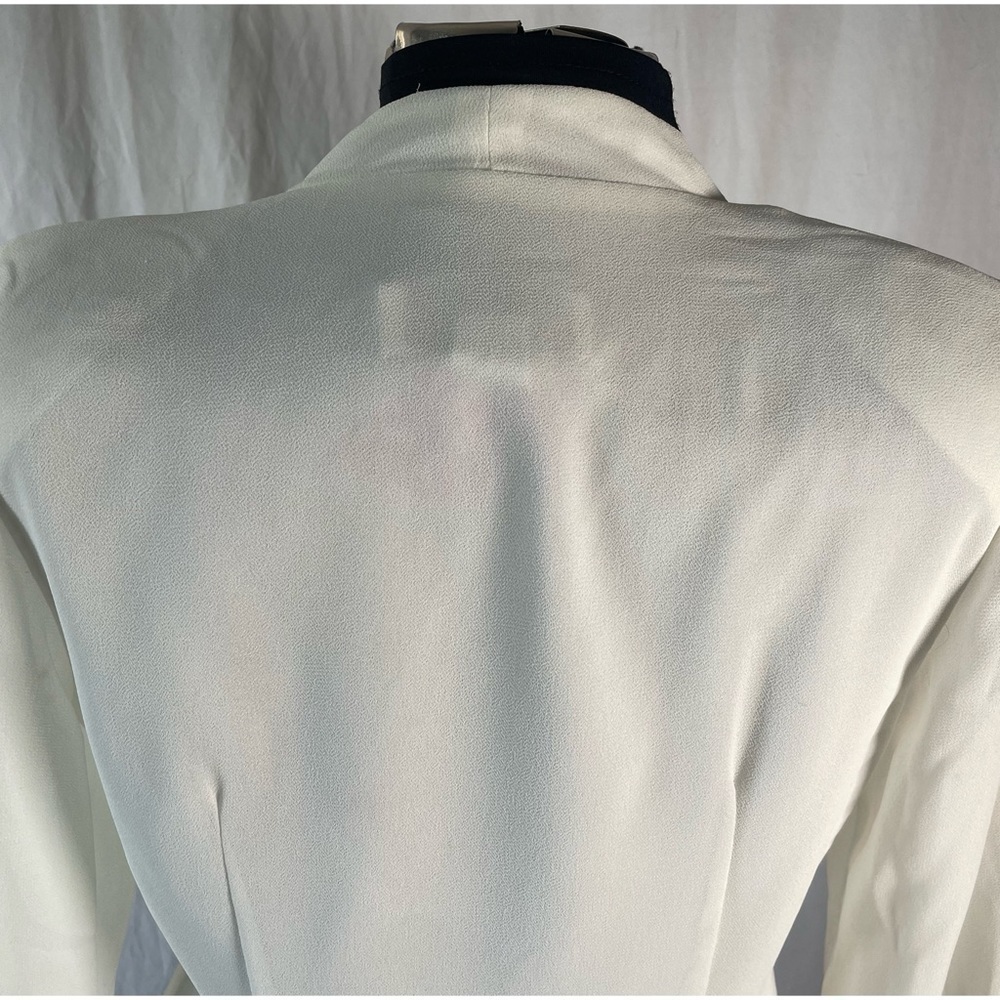 90’s Vintage ‘J.R. Nites Cream White Beaded Embellished Wrap Blouse - Picture 11 of 12